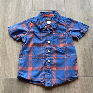OshKosh short sleeve Button down shirt 3T